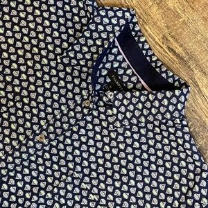 Talbots Women's Size 16 Shirt  My Long Sleeve Shirt Navy Teacher Core  Boho Chic